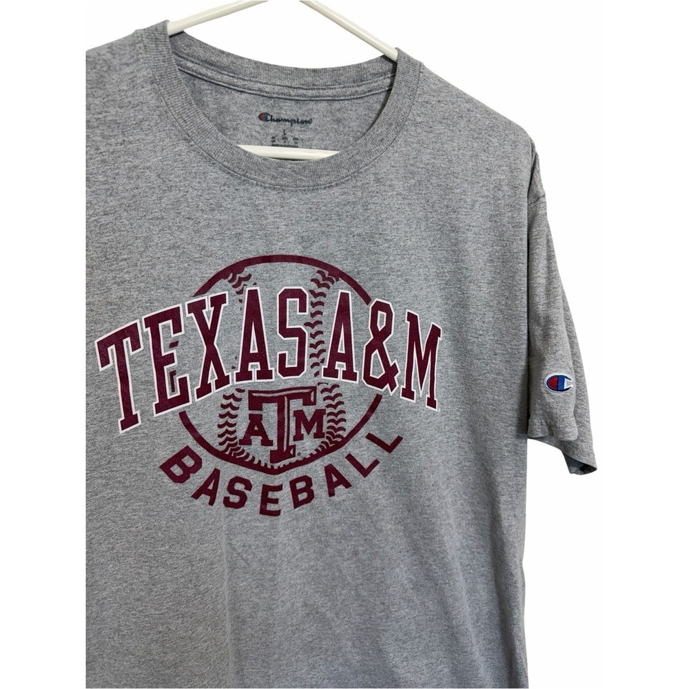 Champion Texas A&M Baseball Gray Collegaite Tee, Large - Picture 2 of 6
